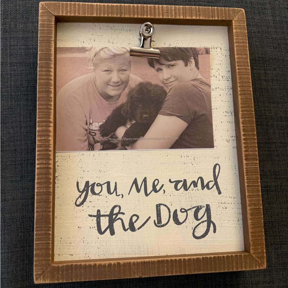 Rustic Brown Dog Photo Frame